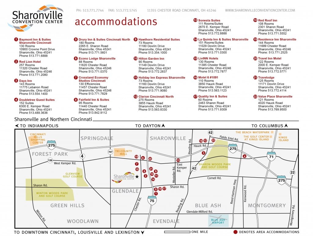 Hotel-Map_1.29.16 - Sharonville Convention Center | Cincinnati, OH