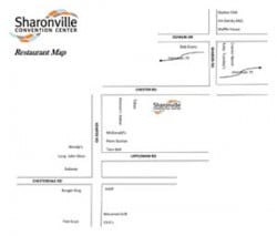 Sharonville Convention Center Nearby Restaurant Map (thumb)