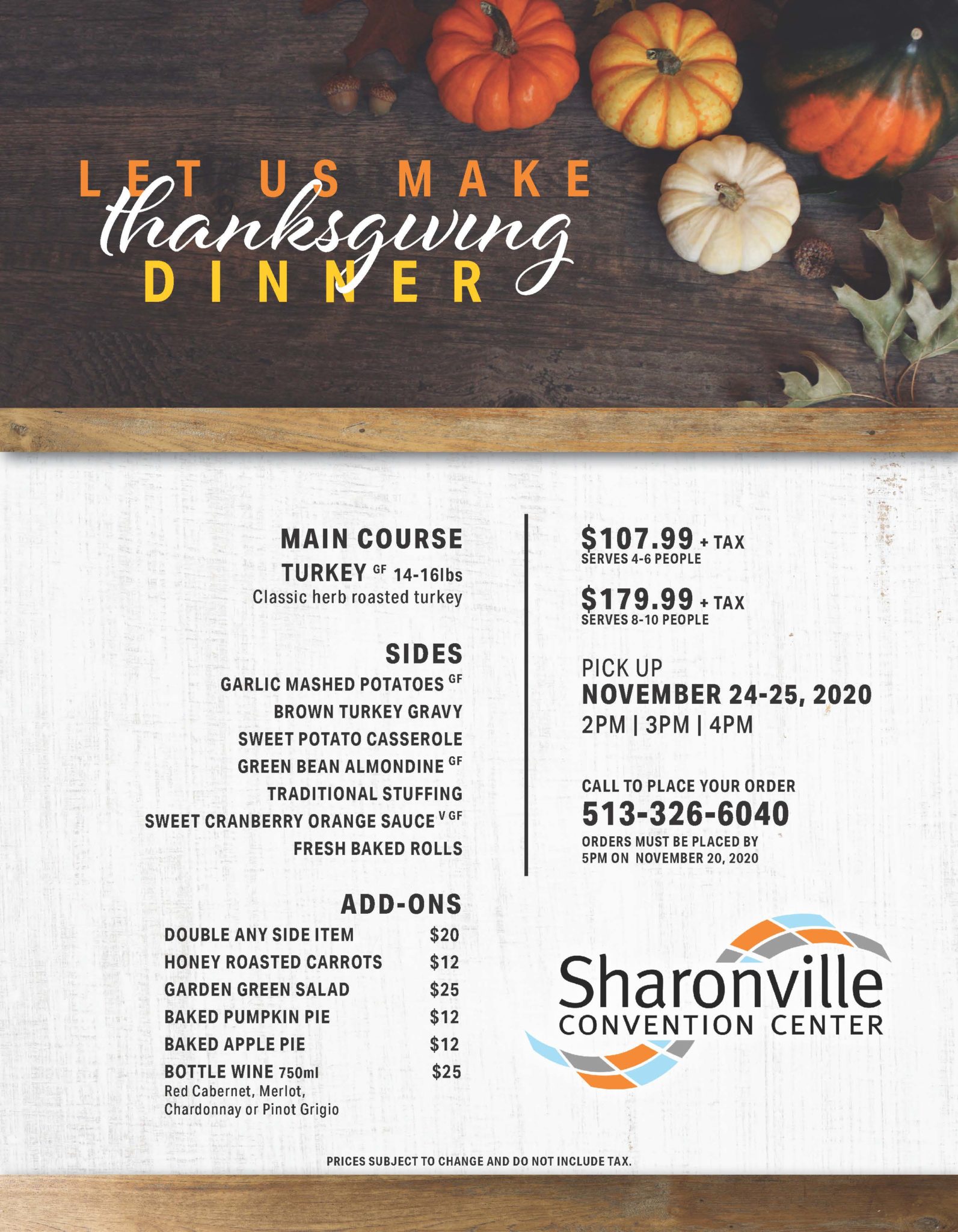 Thanksgiving Dinner Sharonville Convention Center Cincinnati, OH